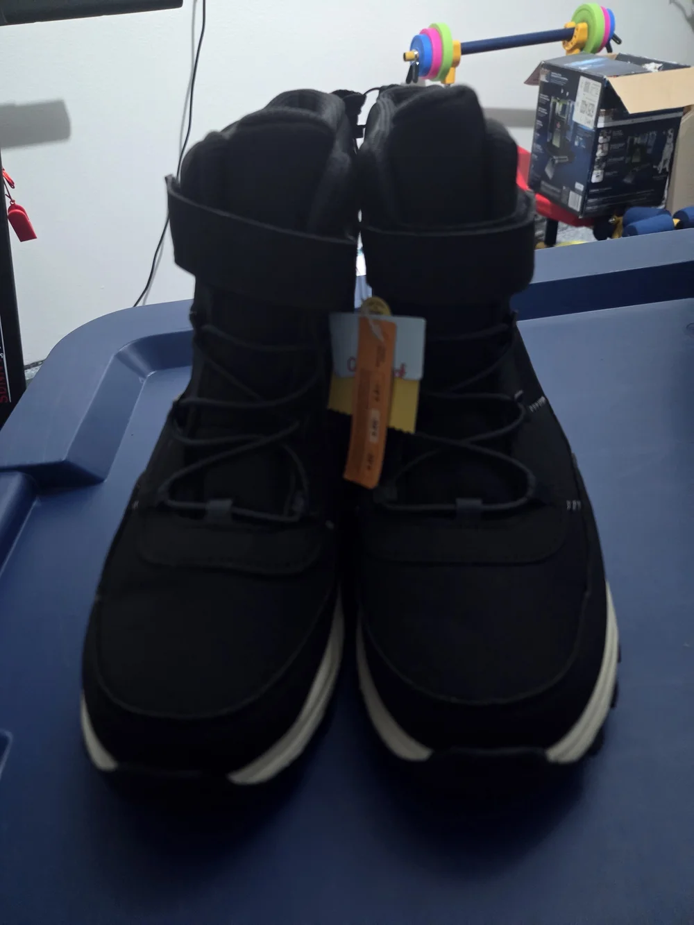 Kids Black High-Top Snow Boots